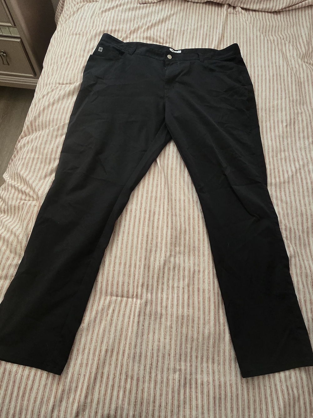 Peter Millar Black Pants with Light Blue Lining